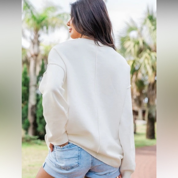 American Flag Crochet Sweater Large NWT - Picture 2 of 4